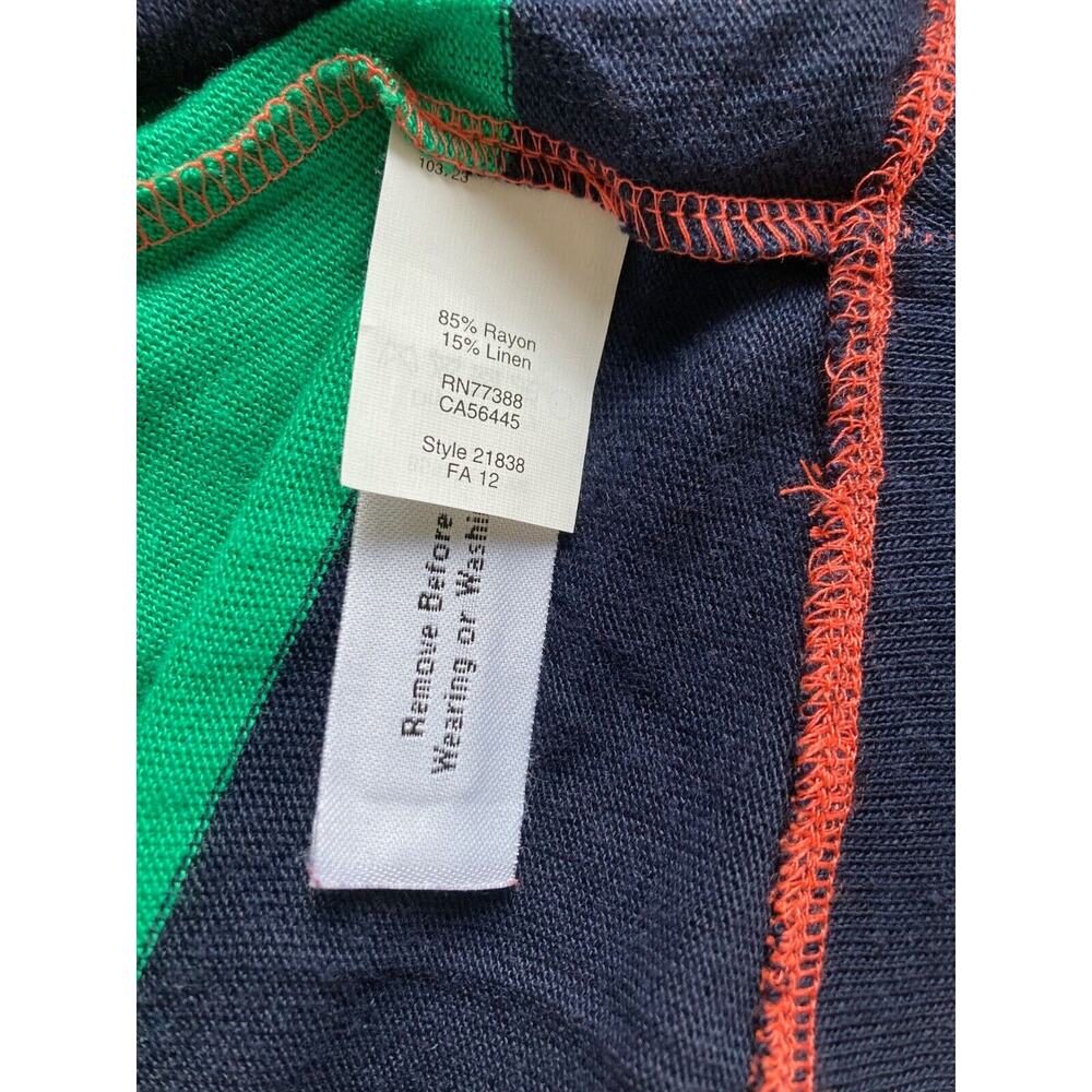 NWT J Crew Sweater Colorblock Women M Long‎ Sleeve Linen Blend Spring Preppy - Picture 6 of 8